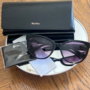 MaxMara Black Sunglasses with Purple Gradient Lenses